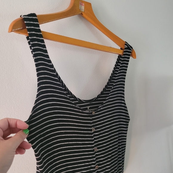 AMERICAN EAGLE soft & sexy rib cropped oversized relaxed fit tank top size XS - Picture 2 of 4
